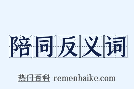 陪同反义词是什么意思的图片